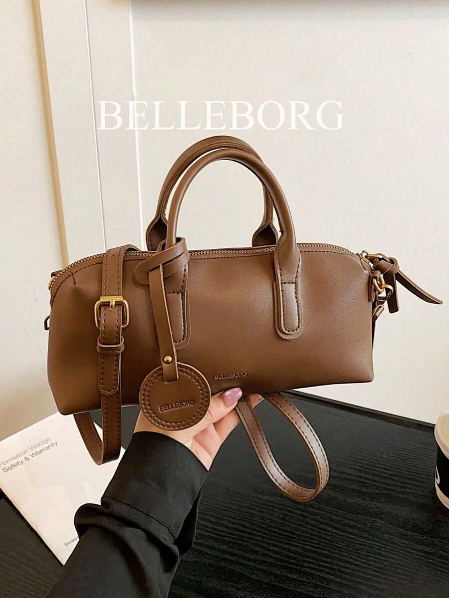 BELLEBORG 優雅百搭復古紋理女款手提包