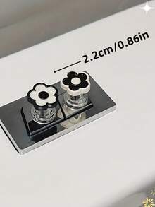 Elegant Floral Toilet Flush Button Nail, Suitable For Bathroom Decoration - Multicolor - View 5