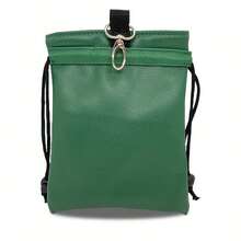 1pc Green Golf Valuable Item Bag, Drawstring Closure. This Portable Storage Bag Is Perfect For Storing Golf Balls, Making It A Versatile Accessory For Both Men And Women. Ideal For Golfers, It's A Unique Gift For Fathers And Boyfriends - Multicolor - View 3