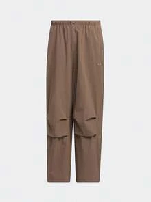 Adidas Clover Men's Woven Pleated Loose Fit Sports Parachute Pants - Brown - View 8