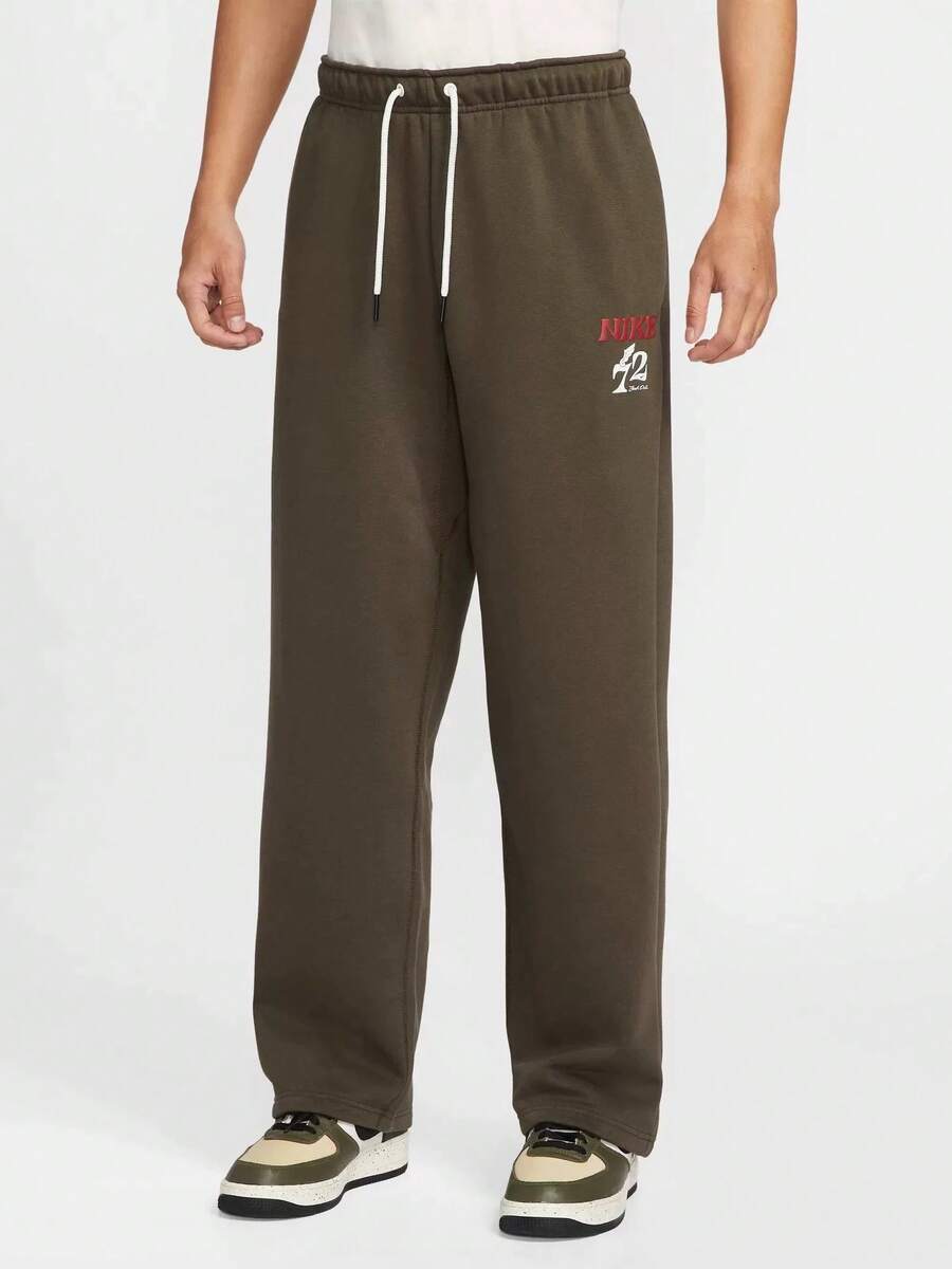 Nike Men's Comfortable Fleece-Lined Warm Basketball Straight-Leg Pants - Brown - View 1