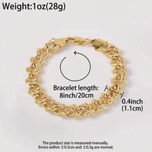 Vintage Minimalist 18K Copper Gold Plated 750 Italian Braided Bracelet, Unisex, Suitable For Daily And Party Wear, Fashionable Layering Accessory - Gold - View 9