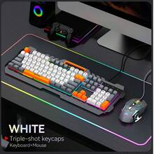 RAIKU Metal Gaming Keyboard And Mouse Set, Universal Wired Keyboard For PC, 104-Key Layout RGB Backlit Keyboard, 6D Mouse, Gaming Keyboard And Mouse Set For PC - View 10