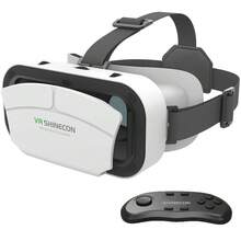 Byteuni VR 眼鏡 虛擬實境 VR 頭戴式 3D 眼鏡頭盔 VR 護目鏡，兼容電視、電影和電子遊戲，兼容 iOS、Android 系統，支持 4.7-7.2 英寸螢幕 - 白色 - 彩色 - 查看 12