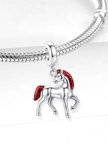 1件小馬珠飾吊墜飾品，適用於女性手鍊/手鍊DIY珠寶製作與日常搭配女孩珠寶裝飾 - 小馬 - 查看 2