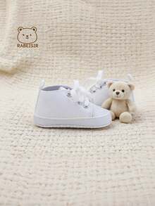 Spring Summer Autumn Infant Pre-Walker Shoes, Breathable Infant Pre-Walker Shoes 0-1.5 Years Old, Classic Versatile - White - View 3