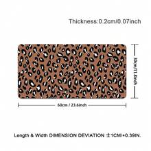 Retro Leopard Print Large Mouse Pad, Vintage Animal Rubber Desk Mat XXL Gaming/Office Durable Stitched Keyboard Mat, Smooth Surface Anti-Slip Base - View 9