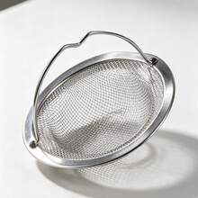 1pc Kitchen Sink Strainer, Made Of Stainless Steel With Curved Handle For Easy Grip And Residue Disposal. Can Intercept Food Residue From Washing Vegetables And Dishes, Prevent Drain Clogging And Keep Water Flowing Smoothly. Suitable For Various Kitchen Scenarios, Odor-Proof Cover - Kitchen Sink Strainer - View 2