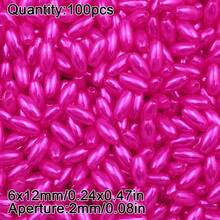 100/200pcs Mixed Color Oval Acrylic Beads, Handmade DIY Jewelry Making Beaded Bracelet Necklace Materials Accessories - Oval Shuttle Bead - View 13