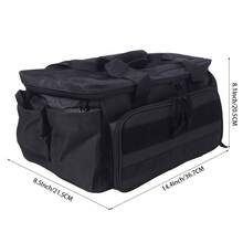 Tas Perkakas Hitam, Tas Penyimpanan Perkakas Taktis dengan Alas Tahan Aus, Tas Kerja Multifungsi, Cocok untuk Tukang Reparasi, Pengrajin, dan Tukang Kayu - hitam - View 2