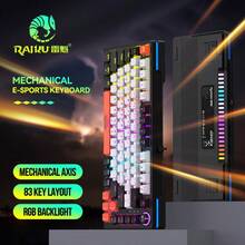 RAIKU Blue Switch Mechanical Keyboard, Gaming Dedicated Hot-Swappable Switches, High Performance Detachable Cable Mechanical Keyboard, RGB 80% Illuminated Keyboard - View 2