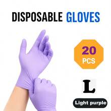 Disposable Nitrile Gloves - Lightweight, Suitable For Home Cleaning, Pet Care, Multi-Purpose Cleaning Gloves, Fashionable Cleaning Gloves, All-Season Use, Ambidextrous, Multiple Colors To Choose From - Light Purple - View 12