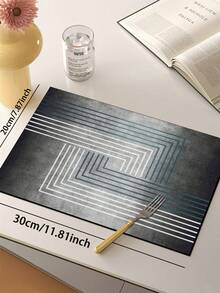 1pc Gradient Gray Geometric Diatom Mud Kitchen Floor Mat, 3-Layer Fabric Sponge Rubber Structure, 3.5mm Trimmable, Anti-Slip Anti-Oil Stain Anti-Fatigue, Multi-Scenario Large Carpet For Kitchen, Bathroom, Entryway - Multicolor - View 16