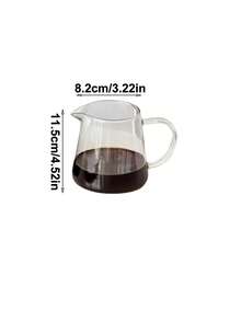1pc Minimalist Cold Brew Coffee Pot, Pour-Over Sharing Pot, INS Style Heat-Resistant Glass Drip Coffee Brewer, Home Water Kettle - Transparent - View 11