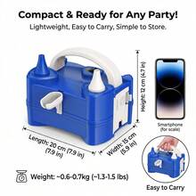 AOYI Electric Balloon Inflator Pump, Portable Electric Balloon Inflator Machine For Party Birthday Decoration Balloons (220V-240V 400W), Suitable For Inflating Party Balloons - View 4