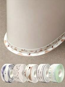 Ins Home Dopamine Soft Decor Item 1 Roll Random Pattern Bathroom Self-Adhesive Sealing Strip Joint Beautification Sealing Decorative Tape Easy To Clean Durable Gap Edge Sticker Home Decor, Home Decoration, Home Supplies, Bathroom Accessories, Tile Sticker Kitchen Bathroom Indoor Home Renovation Universal Home Improvement Practical Creative Gift - Multicolor - View 7