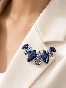 Fashionable Feather Rhinestone Personalized Brooch Accessory - Brooch - View 2