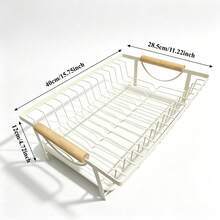 CASEGRACE 1 buah Rak Pengeringan Piring Kapasitas Besar | Rak Penyimpanan Dapur Multifungsi, Pengatur Peralatan Makan - Struktur Besi Kokoh, Cocok untuk Wastafel, RV, dan Meja Dapur, Desain Hemat Ruang, Ideal untuk Apartemen, Hadiah Hari Ibu yang Sempurna - MultiWarna - View 6
