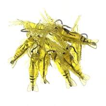 30件/盒 矽膠仿真軟蝦餌帶鉤，適用於蝦、鱸魚與大口魚 - 彩色 - 查看 7