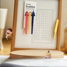 Soft Silicone Automatic Page-Tracking Bookmark Clip, Macaron Solid Color Minimalist Design, Lightweight Clip-On Style, Securely Marks Book Pages, Suitable For Textbooks, Workbooks, Books, Maps, Reading Markers, Daily Reading, Exam Preparation, Office Supplies, Can Be Used As Learning Gift Small Present - Multicolor - View 6