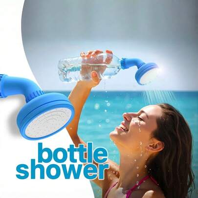 Shower Head Shower Sprayer Can Be Installed On Bottles, Turns Regular Water Bottles Into Practical And Convenient Portable Shower, Outdoor Shower, Outdoor Personal Care, Suitable For Rinsing Hands, Cleaning Utensils, Simple Hair Washing, Foot Washing, Pet Cleaning, Watering Plants And More
