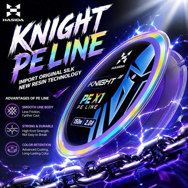 HASIDA Knight Co-Branded PE Line Long-Cast Ultra-Smooth PE Line For Snakehead Fishing & Micro Lure Fishing