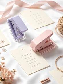 1pc Mini Hole Puncher And Loose Leaf Ring, Office & Study Single Hole Small Punching Binding Ring, Loose Leaf Paper Punching Tool, Student Supplies, Office Planner Organizer - Hole Puncher - View 9