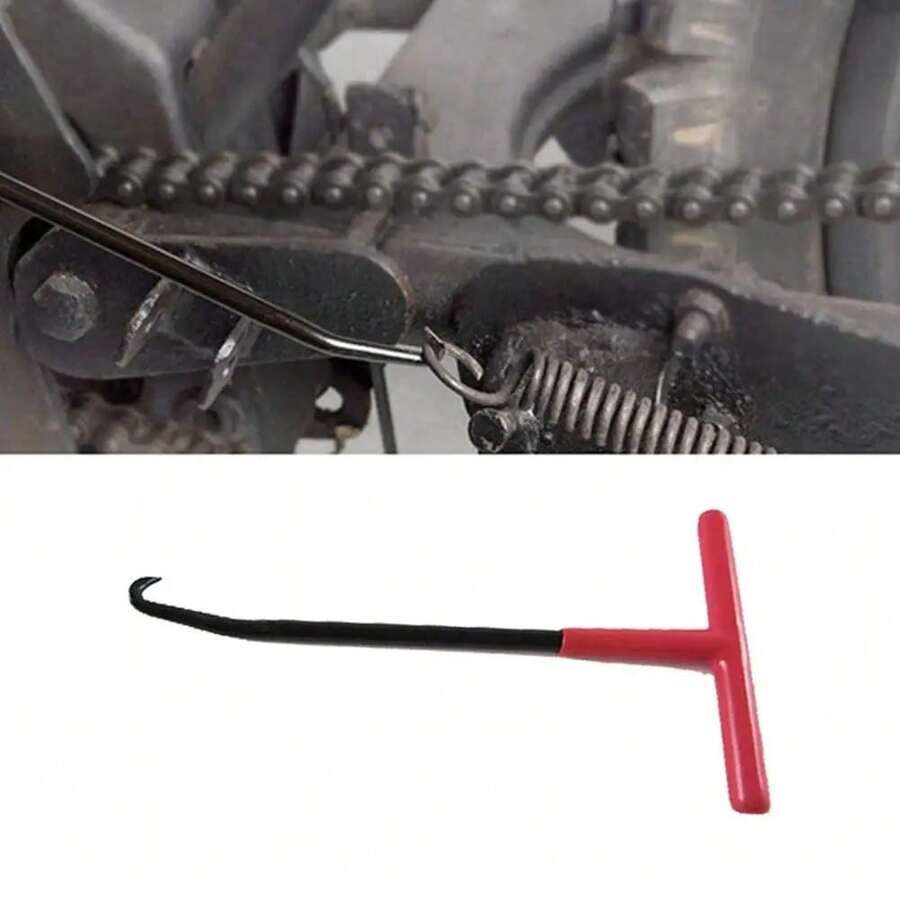 1pc Motorcycle Exhaust Spring Hook Universal T Shaped Handle Exhaust Pipe Spring Puller Installer Hooks Removal Repair Tool - A - View 1