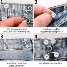 Ladies' Adjustable Jeans Buckle - Metal Buckle Adjuster, Instantly Adapts To Jeans, Pants, And Dresses Without The Need For Sewing - Quick Shaping Waistband Suitable For All Waist Sizes, Seamless Design Suitable For Daily Wear - Multicolor - View 5