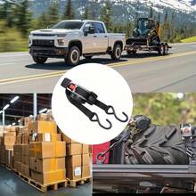 1pc Orange Retractable Ratchet Tie Down Rope, Heavy-Duty Nylon Strap With Anti-Rust Steel Ratchet, Automatic Rewind Quick Lock & Release, Secure Cargo Strap For Motorcycle Bike Truck, Compact Portable For Outdoor Enthusiasts - Telescopic Ratchet Strap - View 11