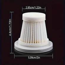 SOKANY Washable Handheld Vacuum Cleaner Filter - 5/10pcs Reusable Filters, Suitable For Wireless Handheld Vacuum Cleaner, Portable Vacuum Cleaner Accessories, Plastic Material, Suitable For Specific Models, No Battery Required - White - View 3