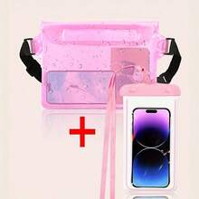 2pcs Waterproof Touchscreen Phone Waist Bag, Floating Dry Storage Phone Pouch With Adjustable Shoulder Strap, Suitable For Swimming, Diving, Beach, Surfing, Outdoor Activities Waterproof Phone Case - Multicolor - View 9