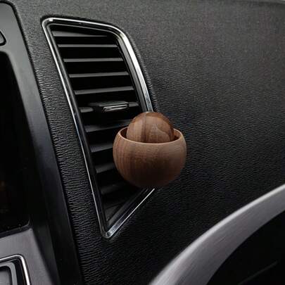 Natuurlijk houten auto-aromatherapieornament, luchtrooster-diffuser van hout, premium textuur, creëert een frisse auto-interieuromgeving, pure houtstijl zonder essentiële olie