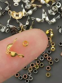 200pcs Connection Ring Set, Including 100pcs Of Buckle And 100pcs Of Positioning Beads, Suitable For Jewelry Making, Bracelet Necklace Connectors - Multicolor - View 4