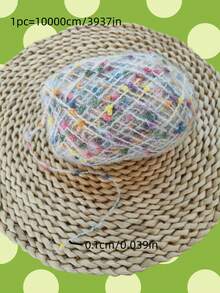 1pc/50g Rainbow Mohair Yarn, Mixed Yarn Strip Yarn, Starry Sky DIY Knitting Material For Sweater And Bag - Dotted Mesh - View 10