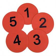 8inch Numbered Floor Spot Markers - Red 15 - View 3