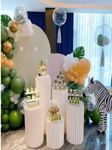 Wedding Decor Paper Foldable Cylinder - Halloween Christmas Roman Column Foldable Ornament, Suitable For Wedding, Birthday, Festival Celebration Decoration, Encrypted Dessert Table Foldable Roman Column - H - View 9