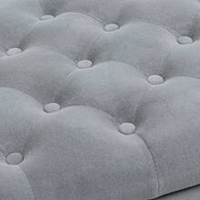 Upholstered Bench, Bed Bench, Sitting Bench In Velvet Look, Hallway Bench With Storage For Bedroom, Up To 120 Kg Load Capacity, Grey, 126 X 48.5 X 47 Cm - Light Grey - View 5