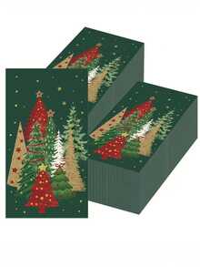 20/1pc Long Paper Napkins, Suitable For Christmas Tree Decoration, Christmas Home Decor, Christmas Restaurant Decor, Holiday Party Decor And Christmas Kitchenware. - One Size Fits All - View 5
