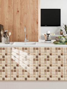 Boho Geometric Spanish Talavera Mosaic Tile Stickers 10Pcs 10/15/20/30cm Glitter Crystal Film Waterproof Oil Proof Removable No Residue Easy Clean Easy Install PVC Peel And Stick Renter Friendly Kitchen Backsplash Accent Wall Cabinet Cover Home Decor - Multicolor - View 18