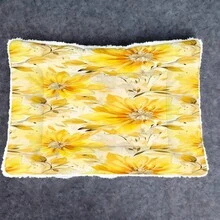 1 pieza Colchoneta para cama de mascota suave, esterilla reversible para jaula de perro con diseño floral minimalista, lavable para perros pequeños/medianos/grandes, adecuada para todas las estaciones - Multicolor - Ver 1