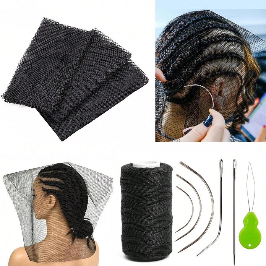 New Creative Cut Swiss Lace Mesh, Lace Wig Base Netting Accessory, Braiding Tool Hair Net, Halloween - View 1