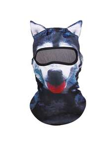 1件創意3D動物臉耳部頭套，中性款，透氣防曬全臉面罩，適合四季，戶外跑步、騎單車、釣魚、徒步 - 款式15 - 查看 13