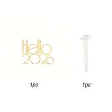 1件/3件 Hello 2026 金色壓克力蛋糕裝飾插牌，適用於新年、聖誕派對蛋糕裝飾 - 彩色 - 查看 19