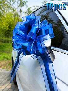 10/20件組婚車裝飾蝴蝶結流蘇禮品包裝緞帶，婚禮裝飾緞帶，適用於婚車、椅子/樓梯/桌面裝飾，婚禮桌椅裝飾、禮品包裝、派對、生日 - 彩色 - 查看 32