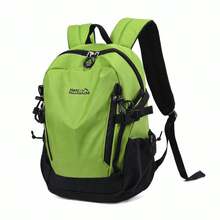 Outdoor Colorblock Lightweight Waterproof Travel Hiking Backpack, Unisex Casual Sports Functional Backpack - Green - View 2
