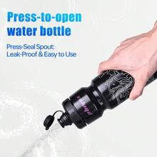 Bicycle Water Bottle Holder And Bottle Combo Set, Squeeze-Style Cycling Water Bottle Holder 720ml Leak-Proof Design Suitable For Mountain And Road Bike Cycling (Black) - Multicolor - View 6