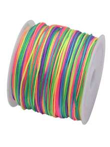 45m 0.8mm Rainbow Beading Cord, Sturdy String, DIY Jewelry Making Thread For Bracelet, Necklace, Beaded Craft Projects.Fil Crochet, Decoration, Squishy - 45m - View 7