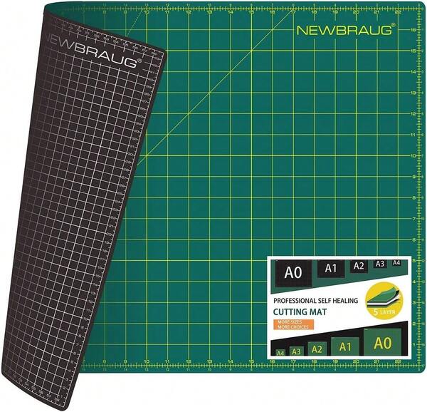 NEWBRAUG 18'' * 24'' Tapete de Corte Autocurativo Perfecto, Tabla de Corte Rotativa Antideslizante con Cuadrícula, Necesario para Acolchado, Costura, Manualidades