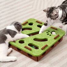 Cat Fun Box - Interactive Scratching And Digging Area With Paw Prints, Durable Cat Puzzle Game, Suitable For Indoor Cats, Stimulates Intelligence And Physical Activity, Cat Toy, Durable Felt Cat Activity Center, Suitable For Kittens And Adult Cats - Multicolor - View 5